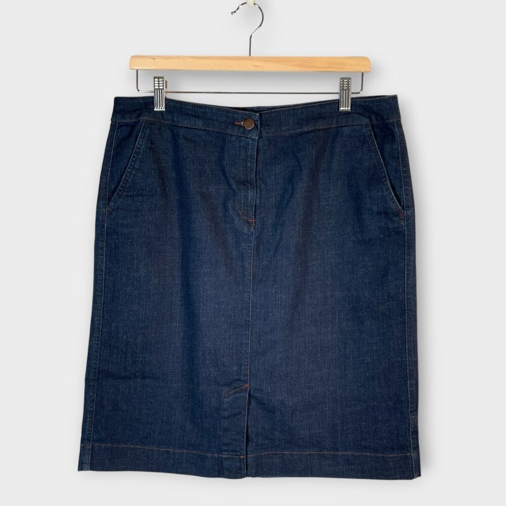 Eileen Fisher Dark Blue Pencil Skirt